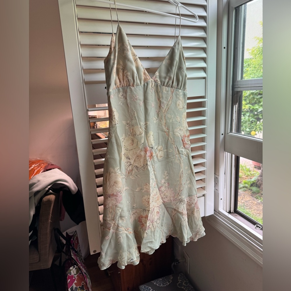 Monique Lhullier floral mini dress